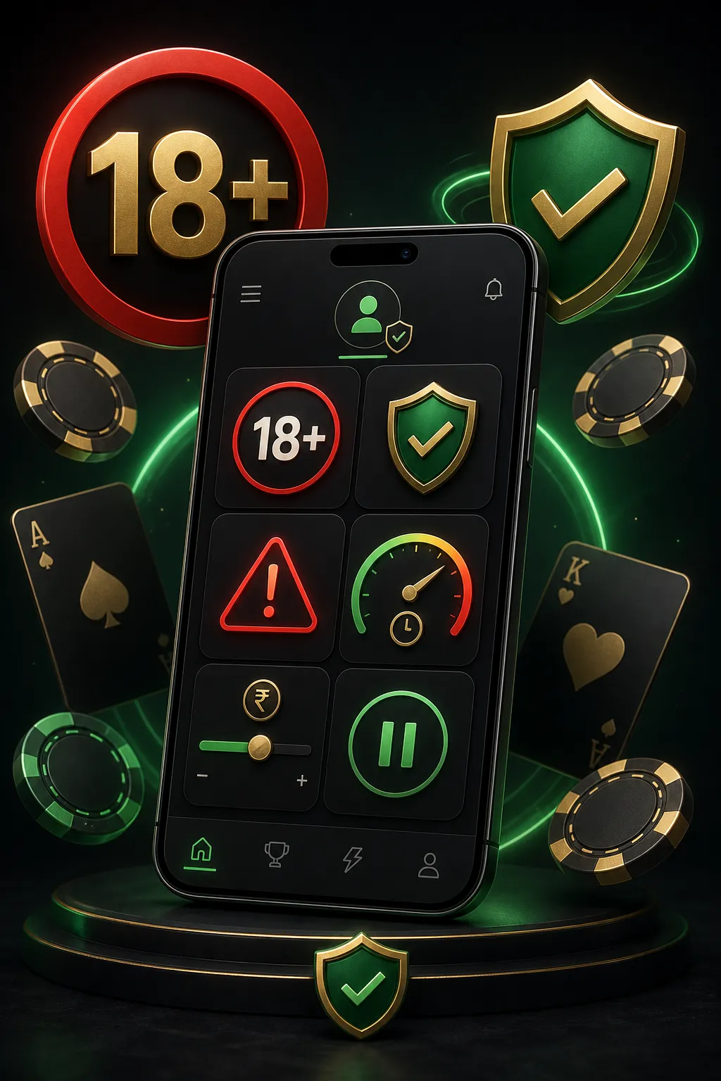 18 plus responsible gaming warning for India users