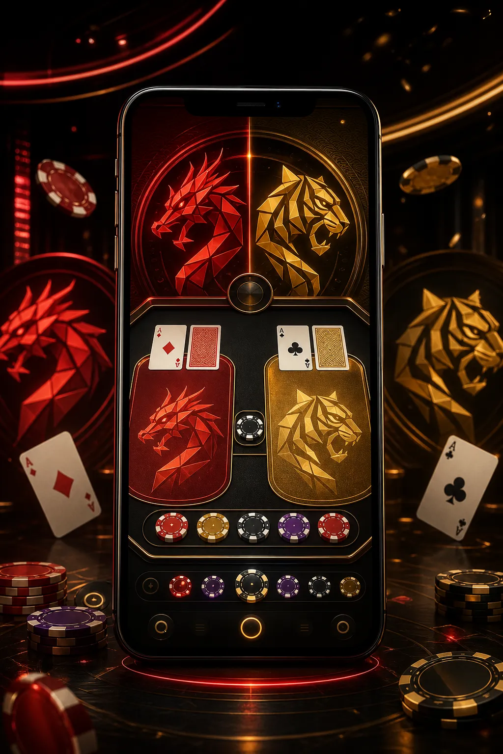 Daman Game Dragon Tiger table guide